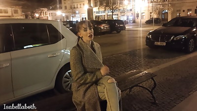 Red-haired female swallows for free